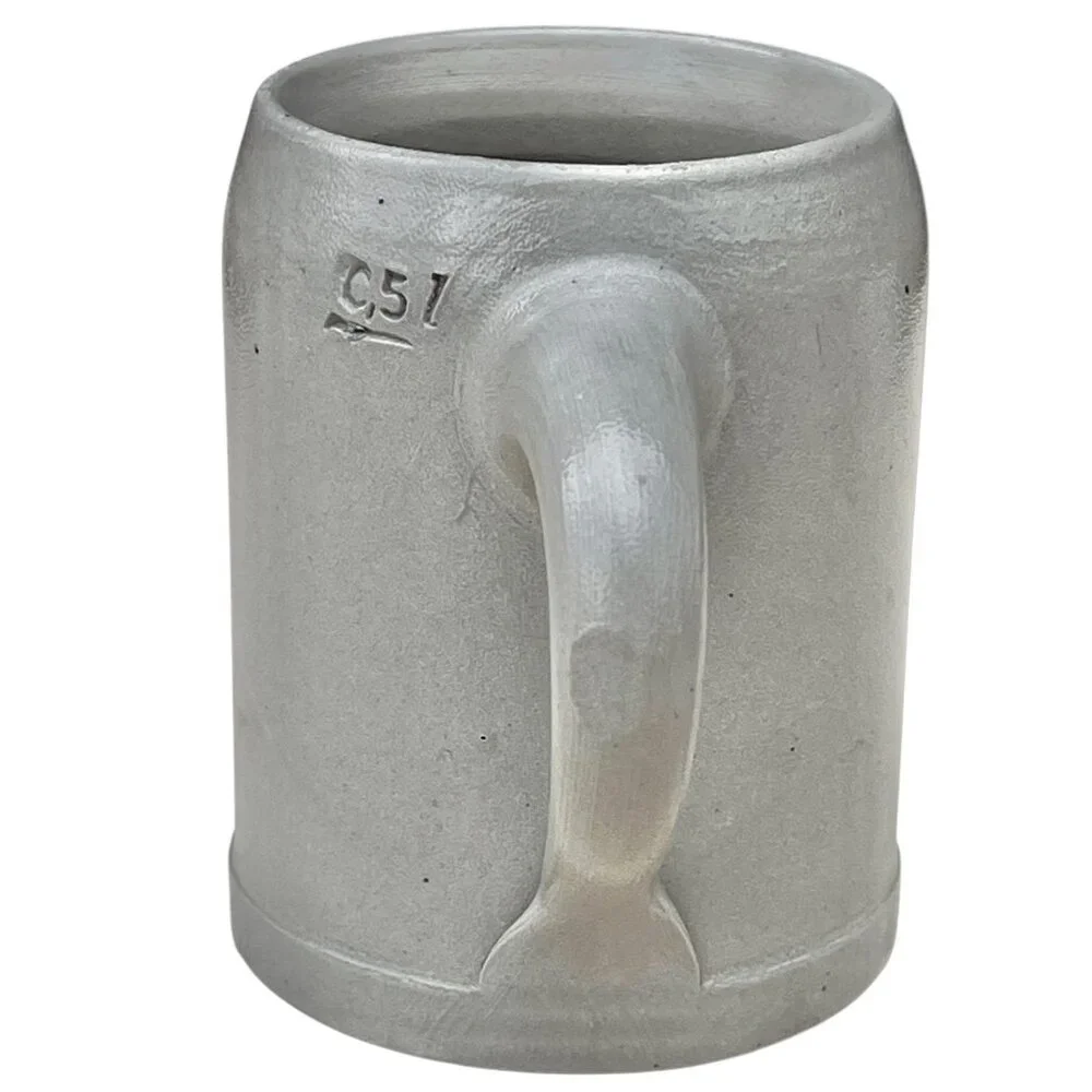 Vintage Bürgerbräu Augsburg Göggingen Stoneware Beer Mug Tankard With Handle 0.5